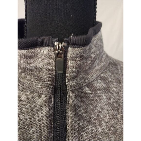 Women's Antigua Gray/Black Half Zip Pullover Jacket Challenger Turf Logo Size L - Picture 2 of 9